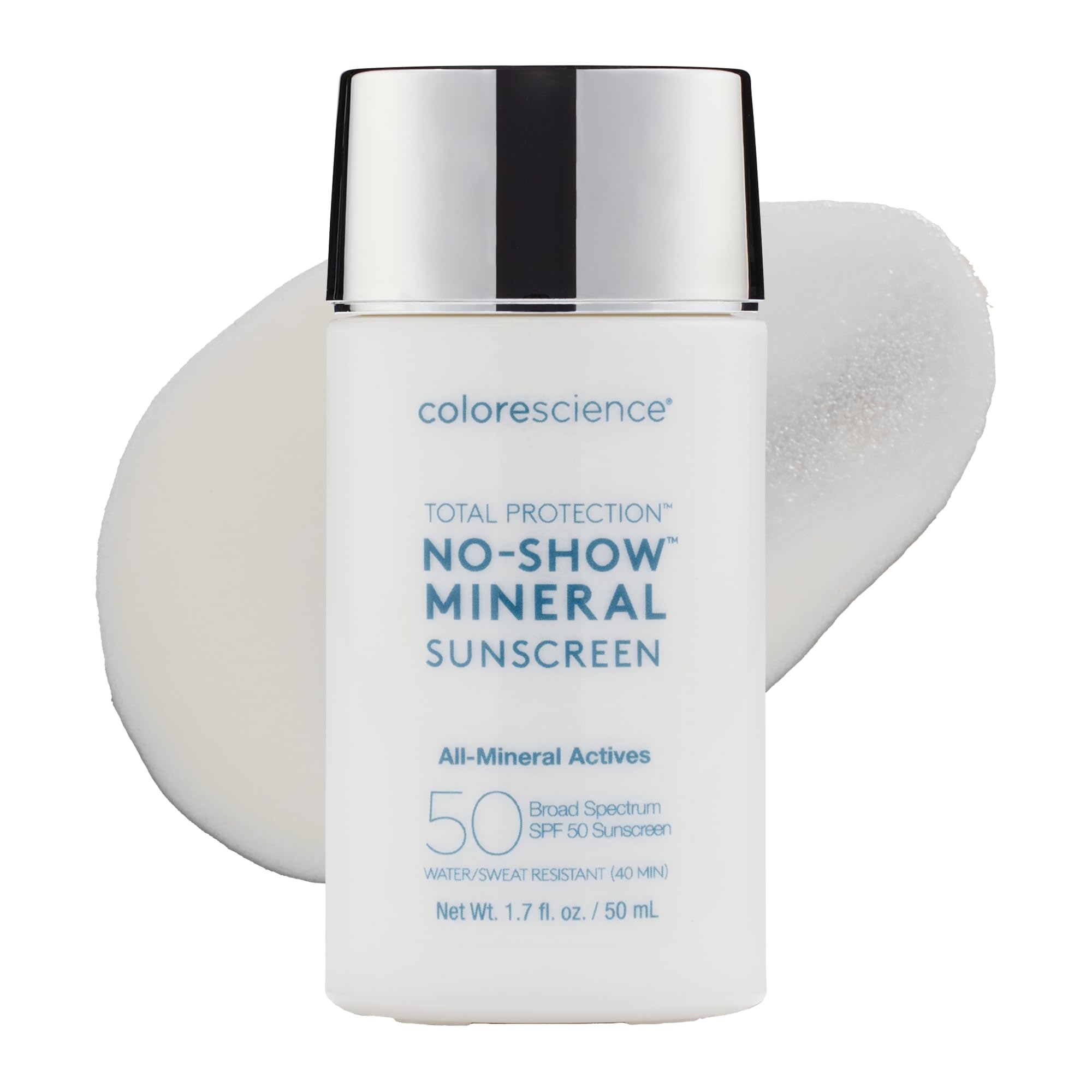 Colorescience, No-Show Mineral Sunscreen, SPF 50, 1.7 Fl Oz - Product Imagery