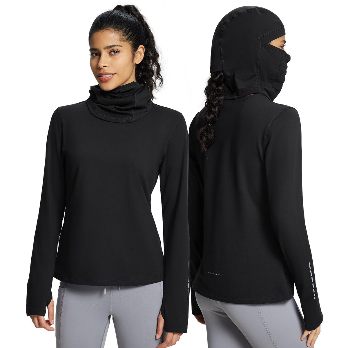 baleaf Thermal Lone Sleeve Shirts for Women Winter Clothing - baleaf Official Imagery - 8