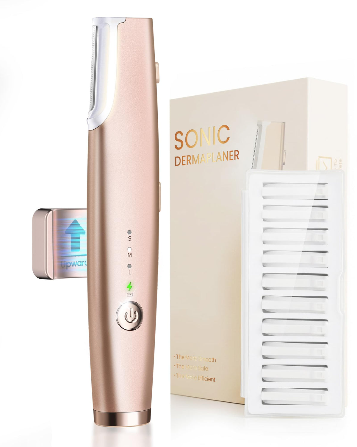 Sonic Dermaplane Razor for Women Face LED Rechargeable - PAPMINI Official Imagery - 2
