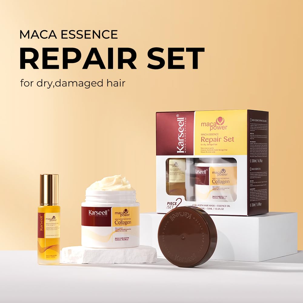 Karseell Collagen Hair Mask Argan Oil Set for Dry Damaged - Karseell Official Imagery - 3