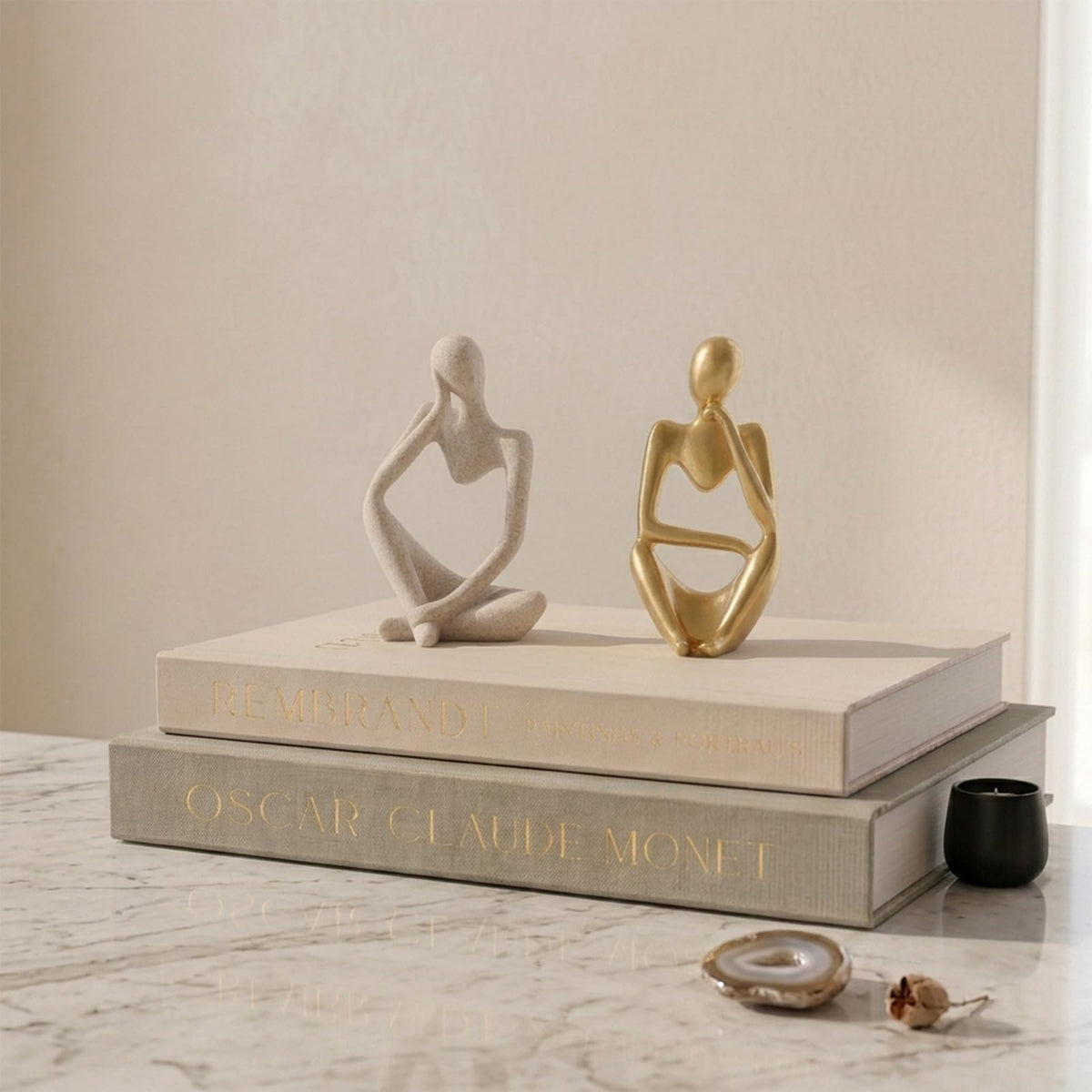 Decorative Books Thinker Sculptures Set - NexGrit Official Imagery - 1