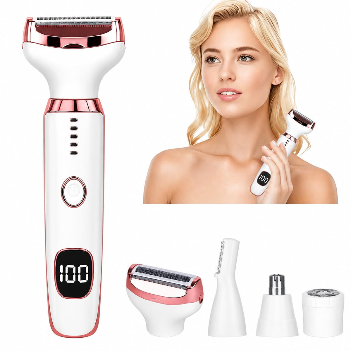 Nose Ear Hair Trimmer with LED Display for Men and Women - Beanify Official Imagery - 1