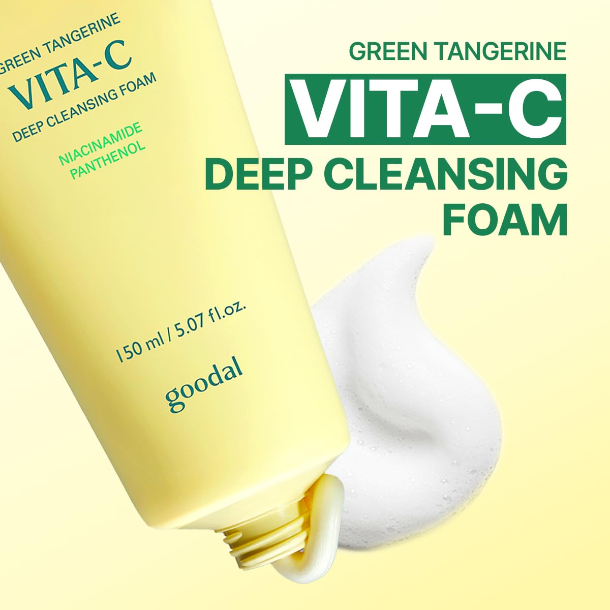 GOODAL Green Tangerine Vitamin C Cleansing Foam for - GOODAL Official Product Imagery - 3