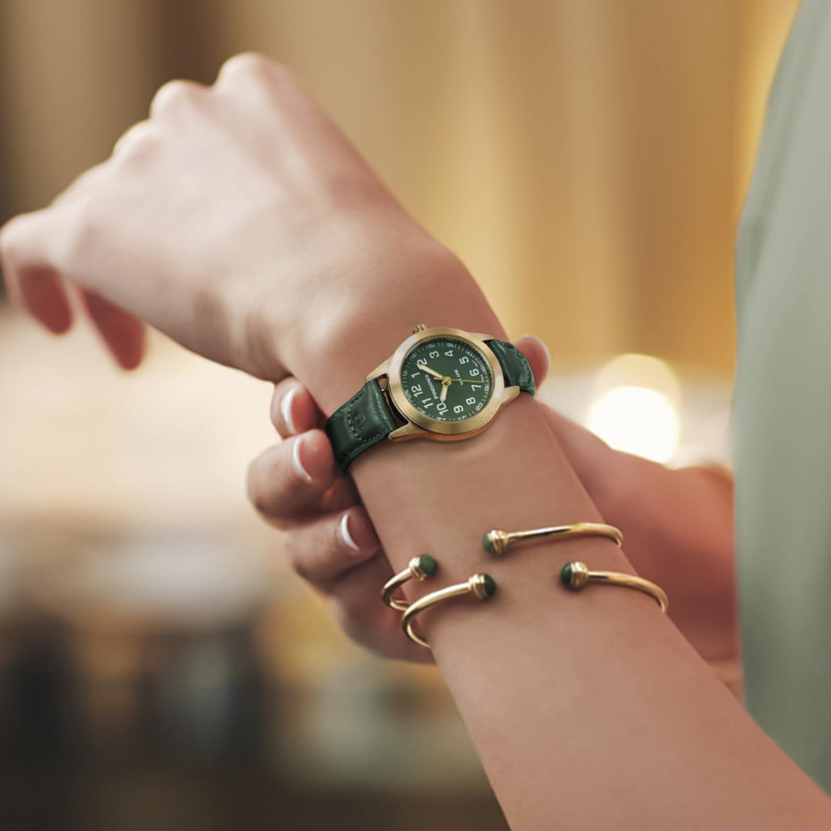 PINDOWS Women s Watch Small Minimalist Analog Quartz Leather - PINDOWS Official Imagery - 8