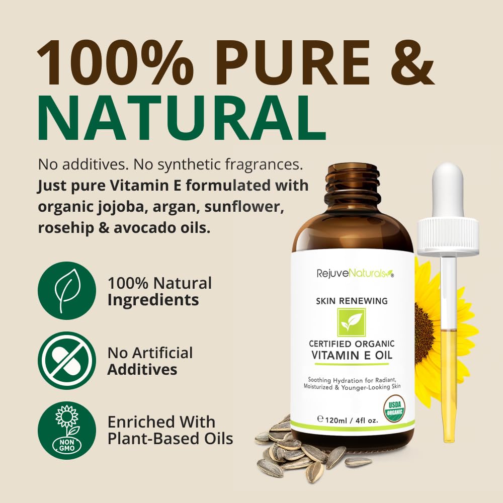 Vitamin E Oil - RejuveNaturals Official Imagery - 6
