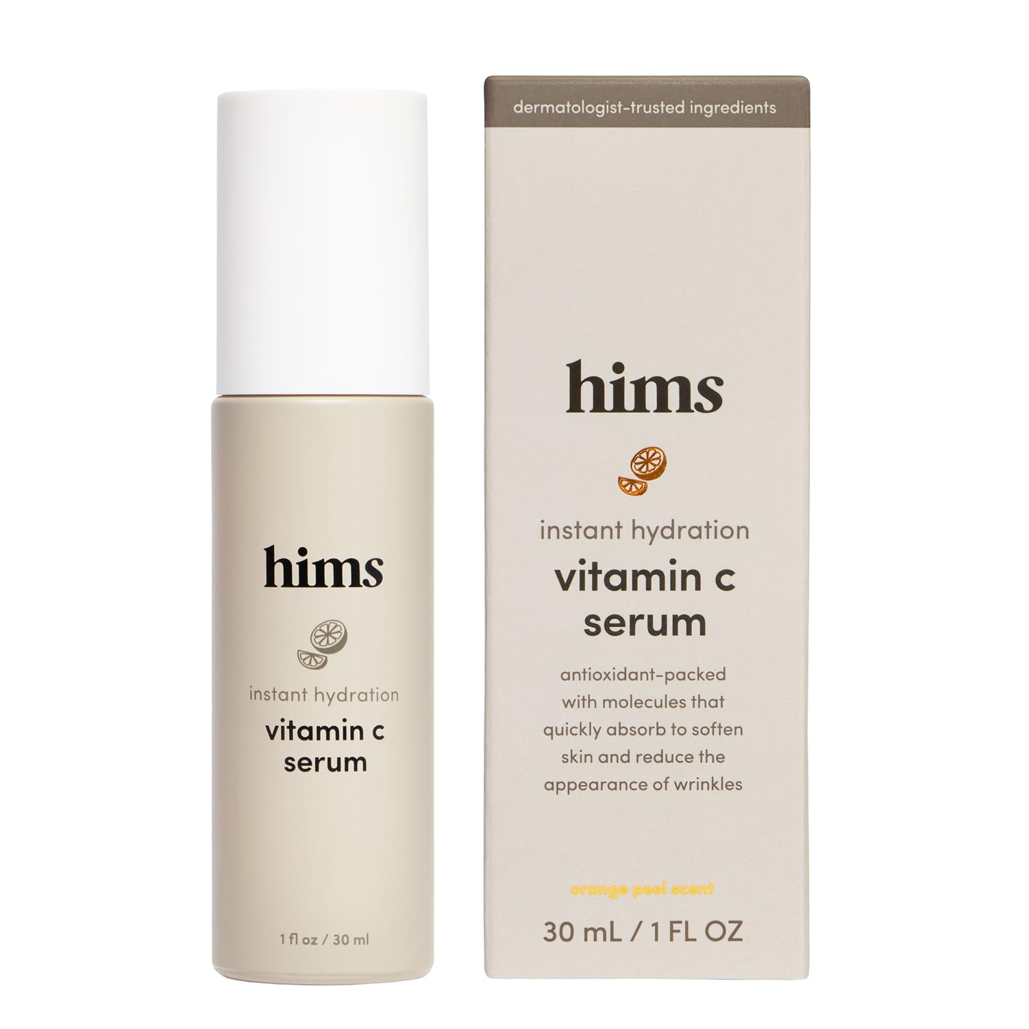 hims Vitamin C Serum, Hyaluronic Acid & Orange Peel Extract, 1 - Product Imagery