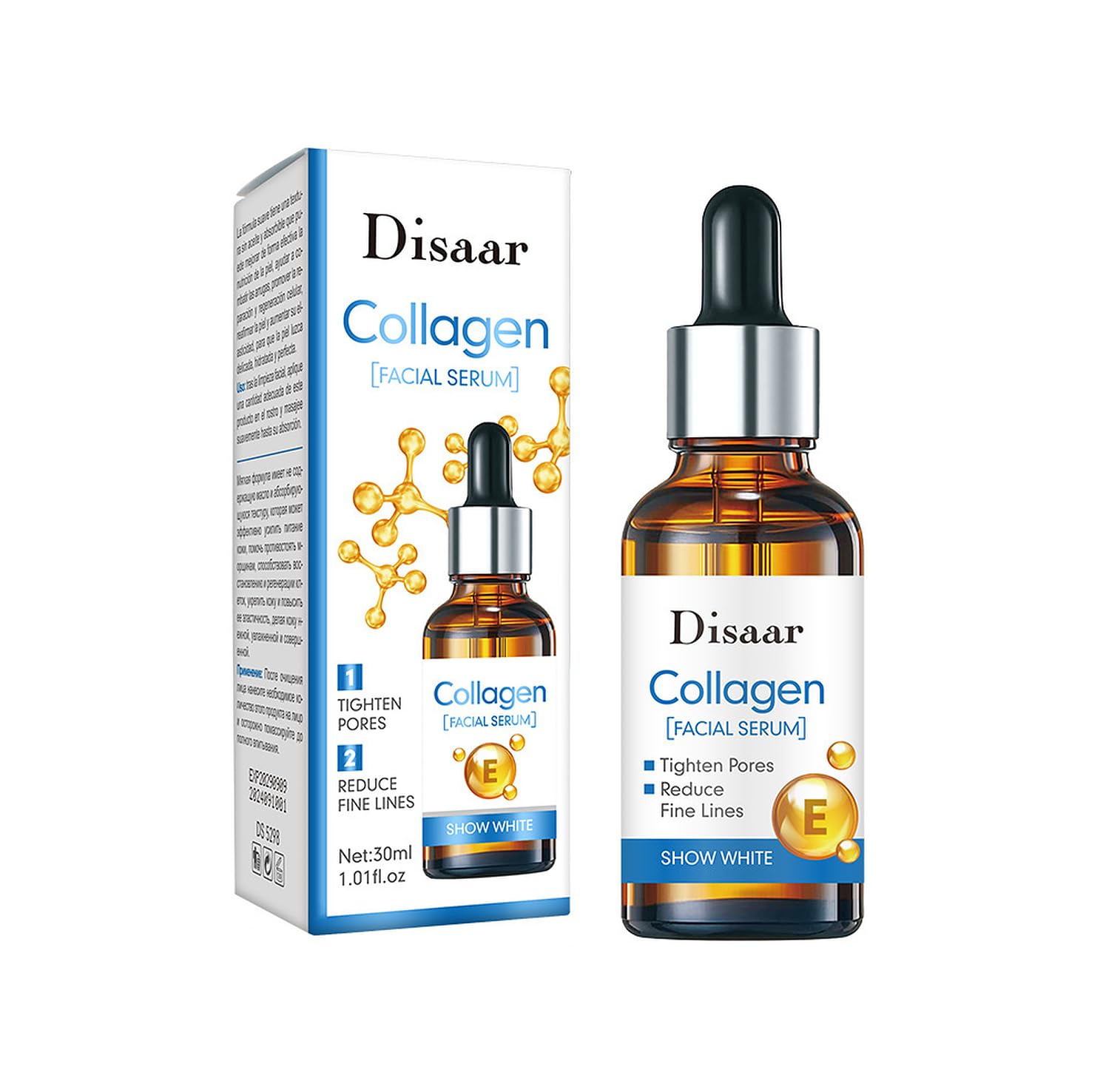 DISAAR BEAUTY Collagen Facial Serum Vitamin E Tighten Pores 30ml - DISAAR Beauty