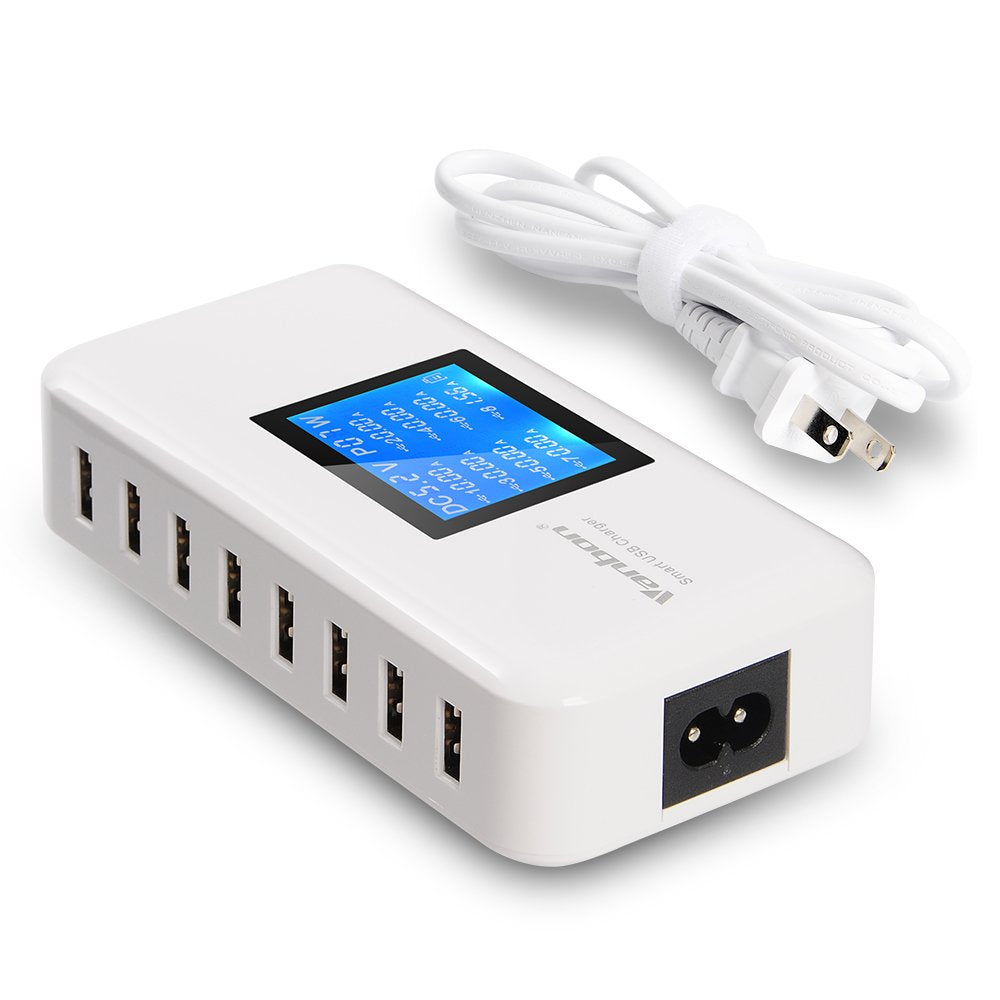 60W 12A 8 Port Desktop Charging Station Multiple USB Multi - veebon Official Imagery - 1