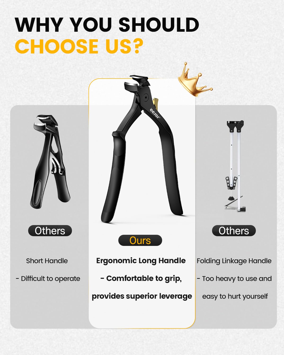 BEZOX Long Handle Toenail Clippers for Seniors
