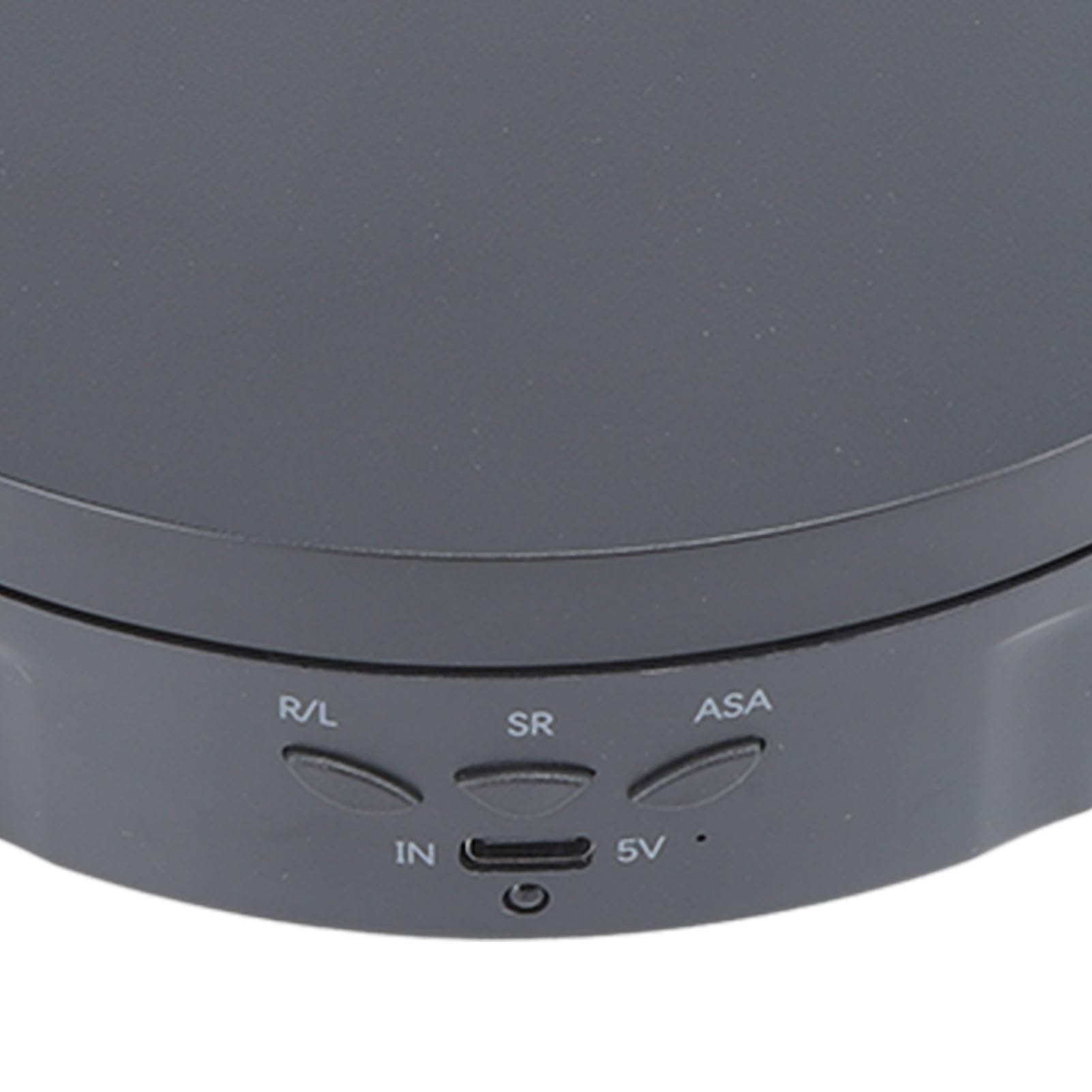 Black electric rotating jewelry display tray with 360-degree spin, remote control, 3 adjustable speeds, ideal for live streaming and photography.