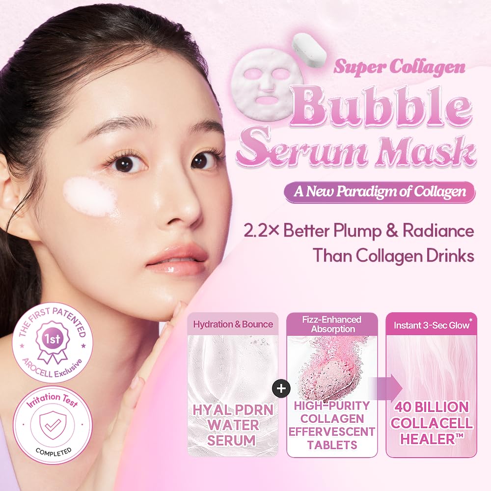 AROCELL Super Collagen Bubble Serum Mask - AROCELL