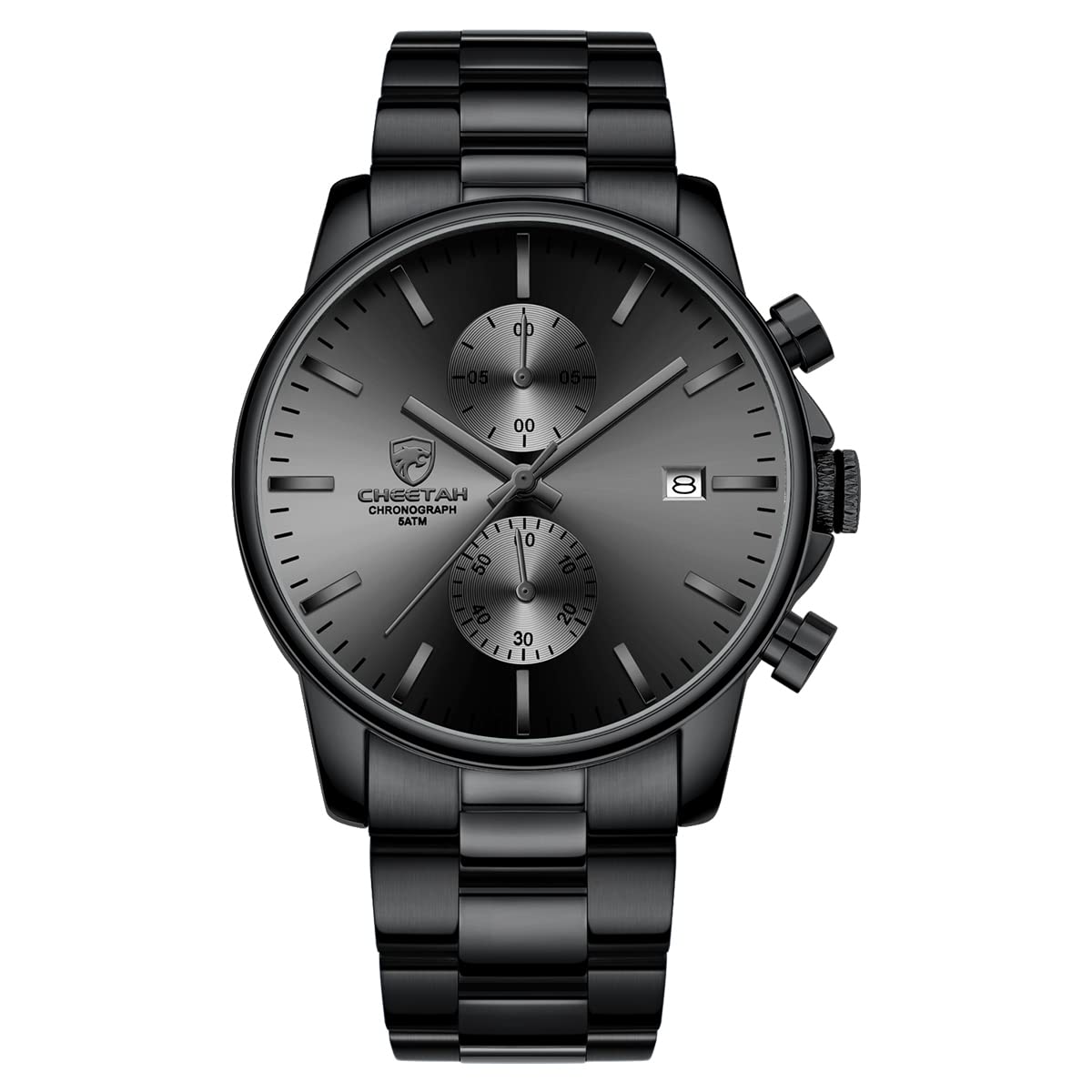 GOLDEN HOUR Men's Chronograph Watch – Black & Grey