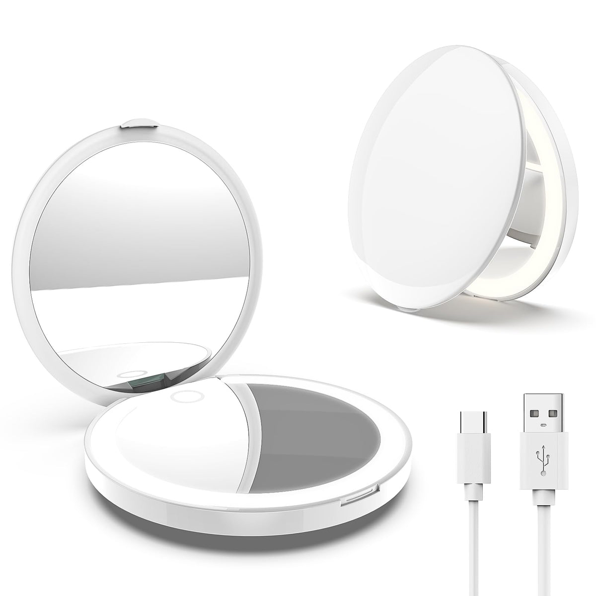 Bright Compact Mirror with Durable Rechargeable 1X 3X - MY BEAUTY LIGHT Official Imagery - 8