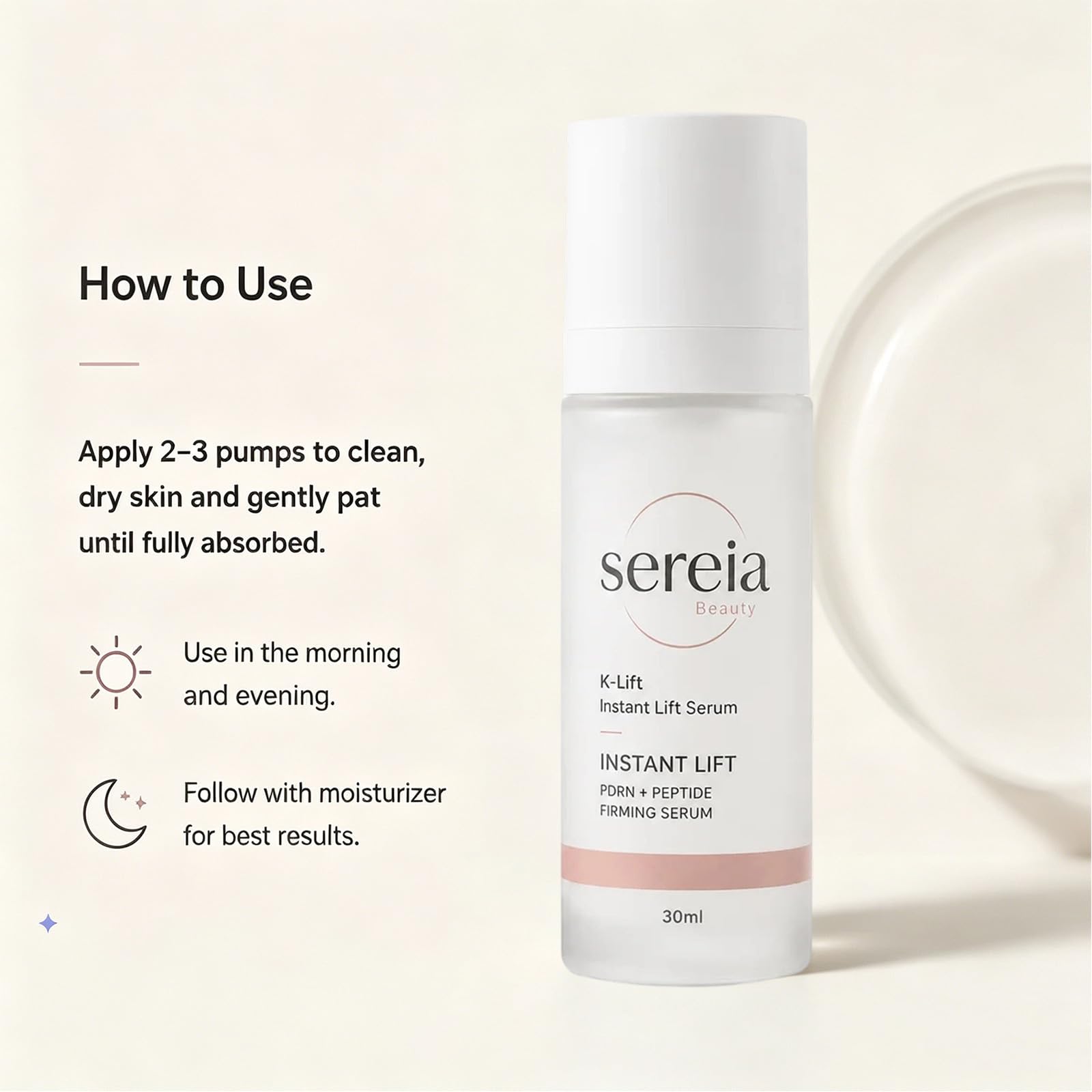 Sereia K-Lift Instant Lift Serum, Instant Face Lift Serum, Pdrn - Sereia Beauty