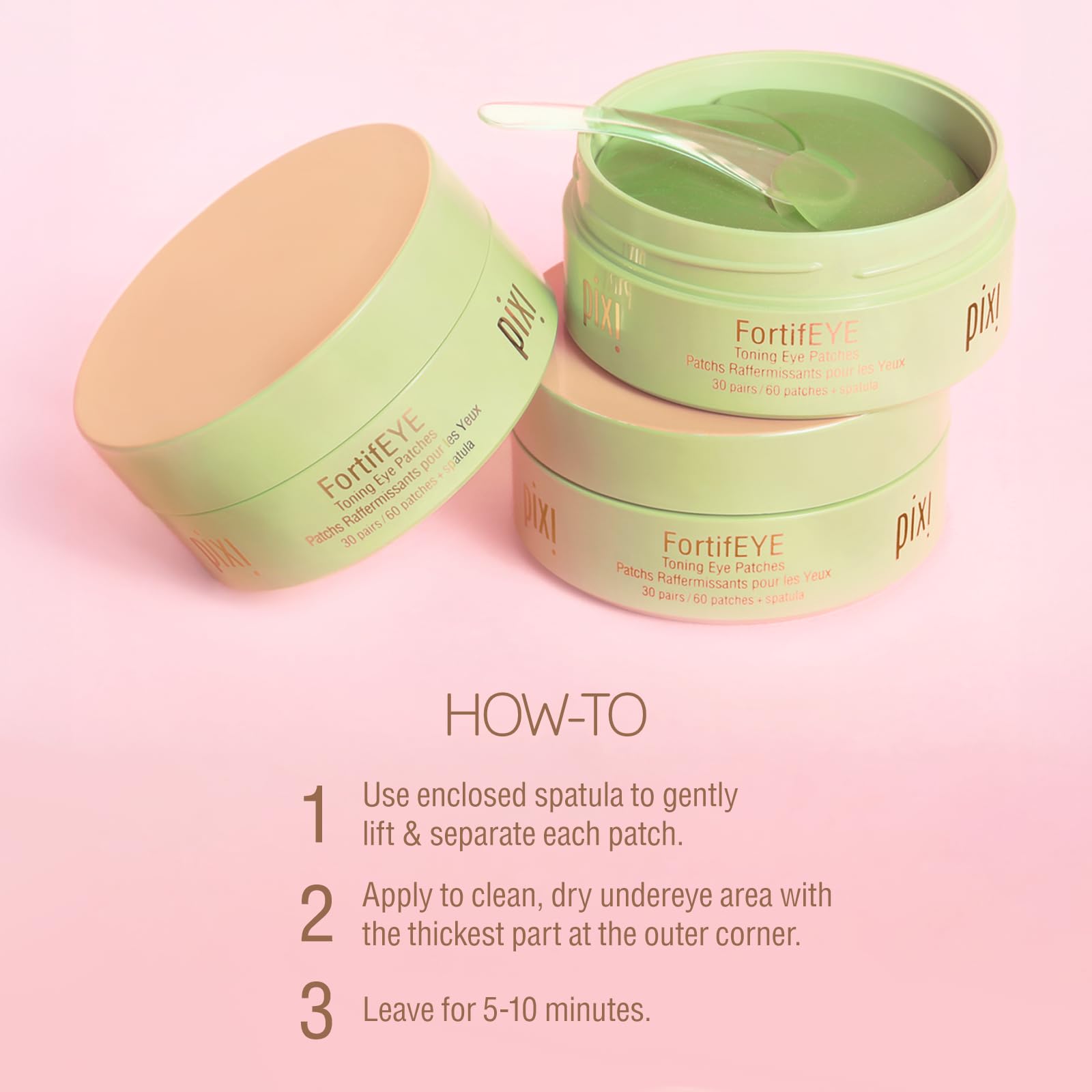 Pixi FortifEYE Under Eye Patches for Wrinkles and Puffy Eyes, Peptides - Pixi Official Product View 5