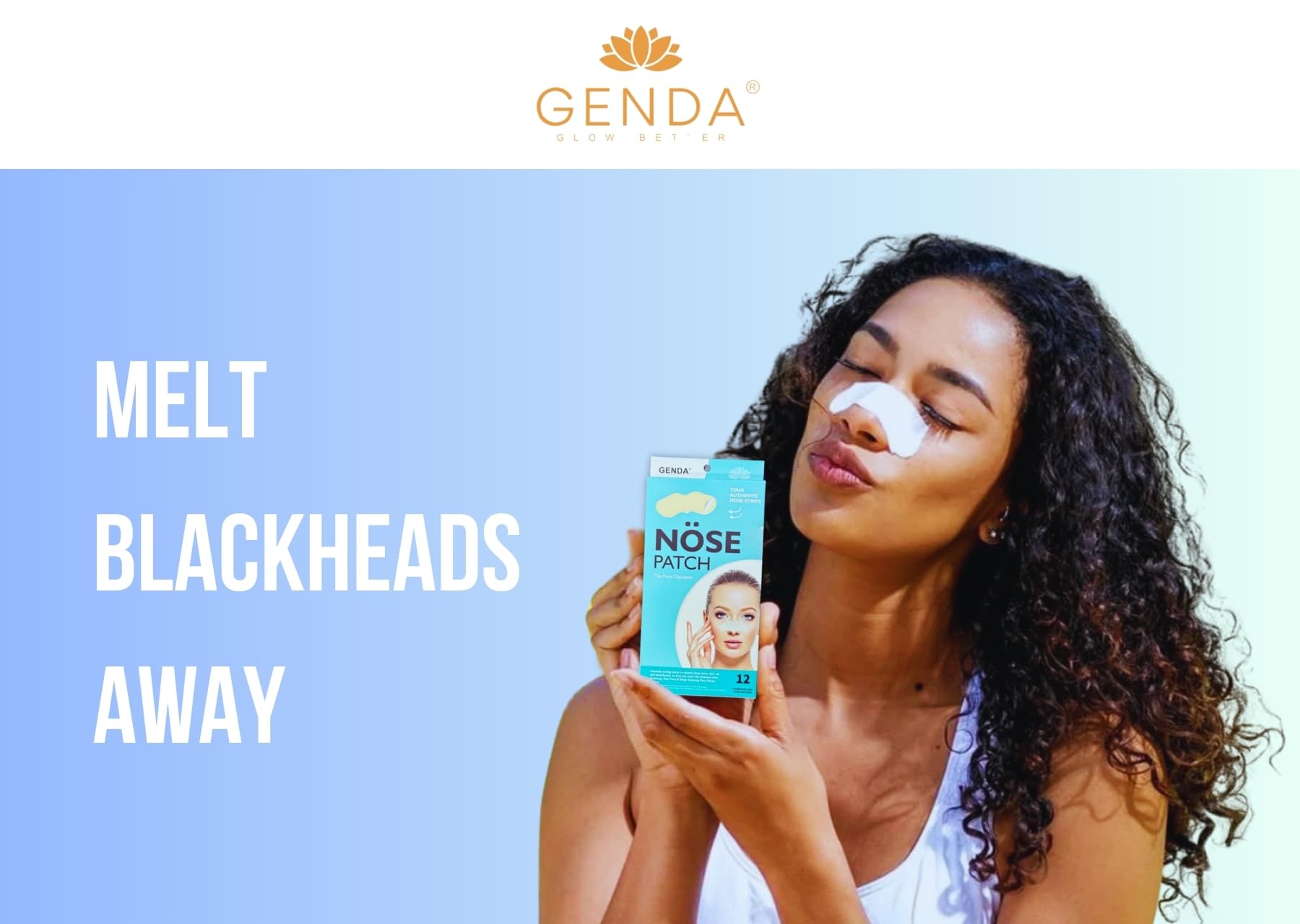 GENDA Blackhead Remover Nose Pore Strips for Deep Cleansing, - GENDA