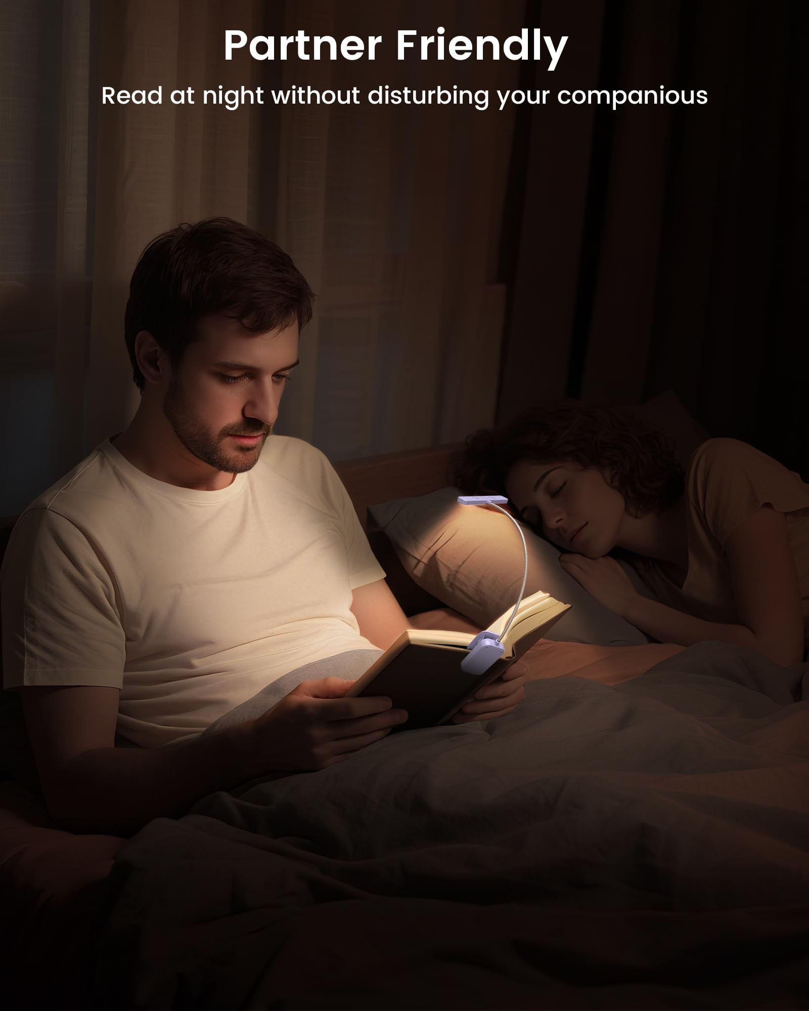 Glocusent 26 LED Reading Lights for Books in Bed, Ideal Gifts for by Glocusent - Angle View 7