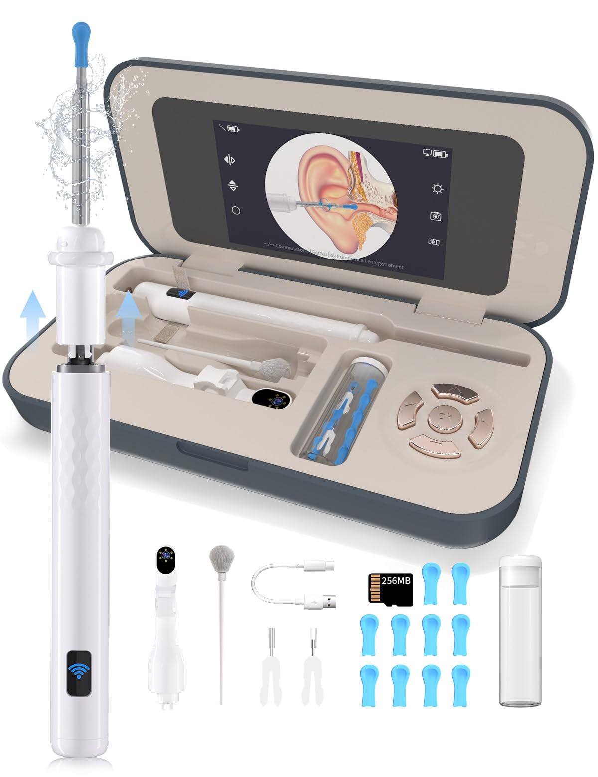 A03 Ear Wax Removal Tool Camera with Screen 1080P HD Ear - sofbunny Official Imagery - 1