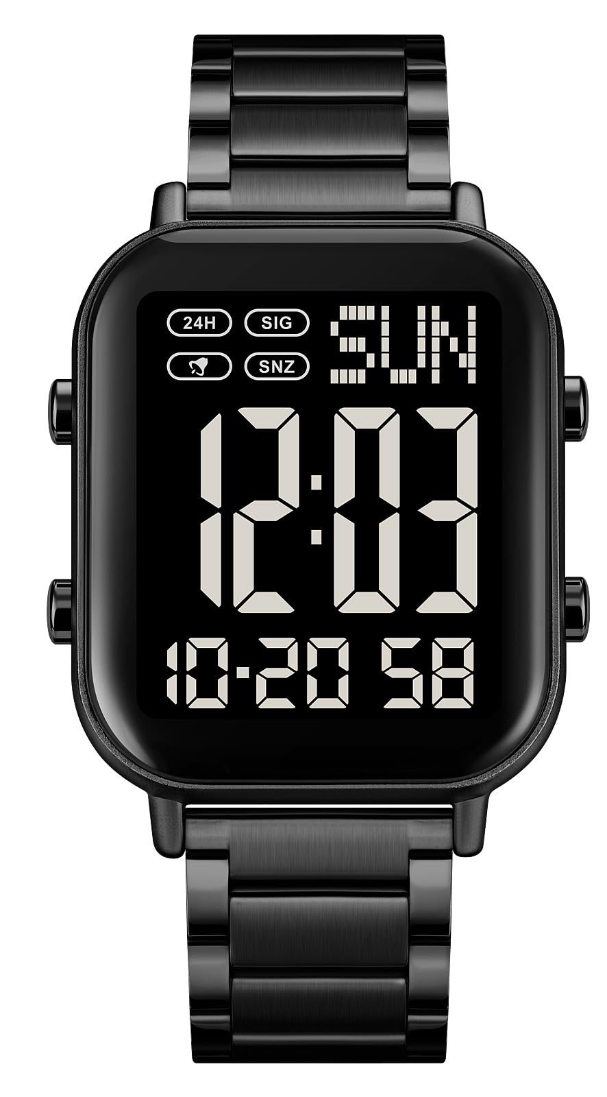 FANMIS Men s Digital Watch Stainless Steel Big Numbers - FANMIS Official Imagery - 8