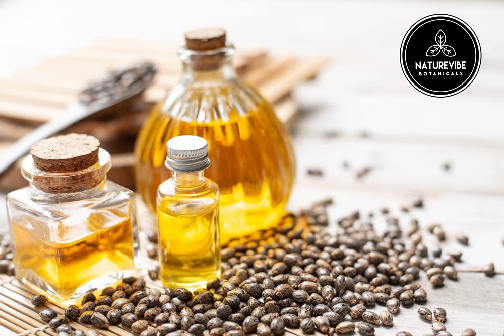 Naturevibe Botanicals Castor Oil 100% Pure Cold - Pressed & Hexane Free Natural - Naturevibe Botanicals Official Product View 3