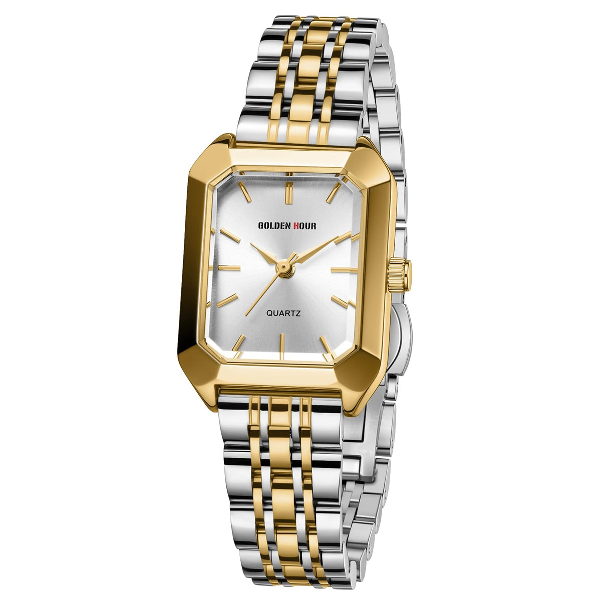 GOLDEN HOUR Women s Rectangular Quartz Watch Gold Tone - GOLDEN HOUR Official Imagery - 4
