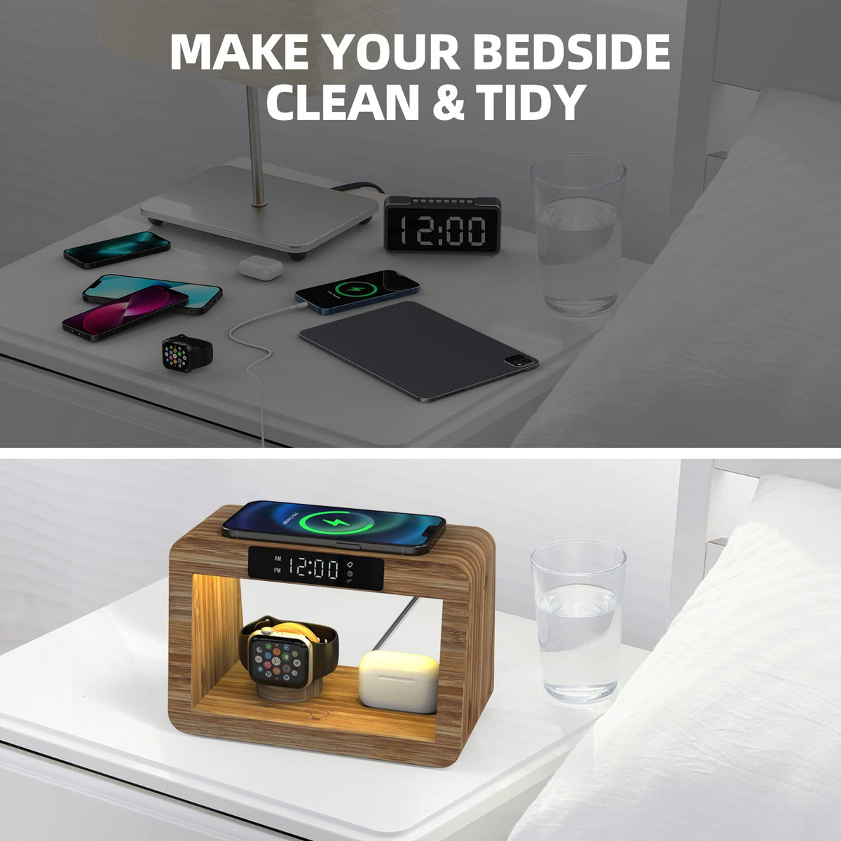 Bamboo Charging Station for Multiple Devices 15W Fast - Alltripal Official Imagery - 8