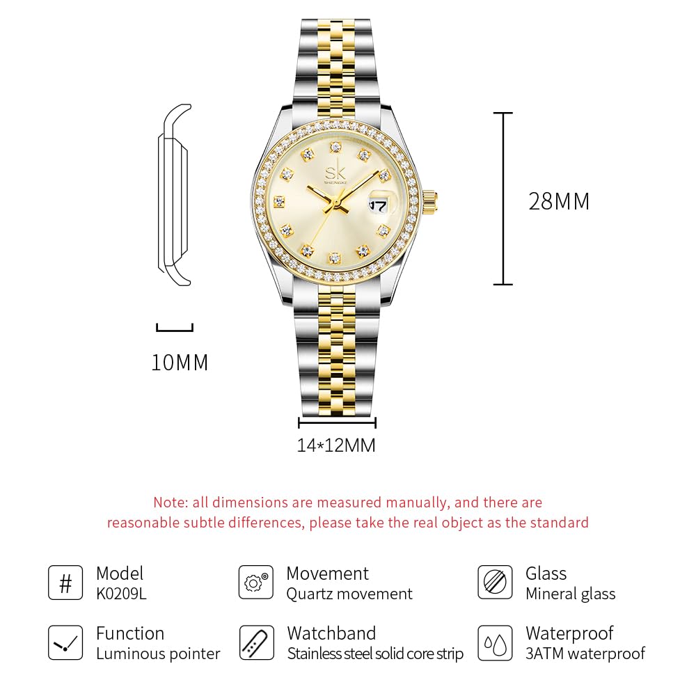 SHENGKE Women s Crystal Accented Calendar Watch - SHENGKE Official Imagery - 7
