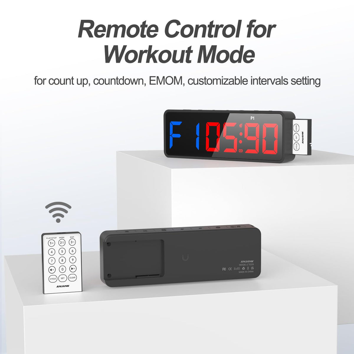 ANJANK Small Portable Gym Timer Clock Strong Magnet Workout - ANJANK Official Imagery - 7