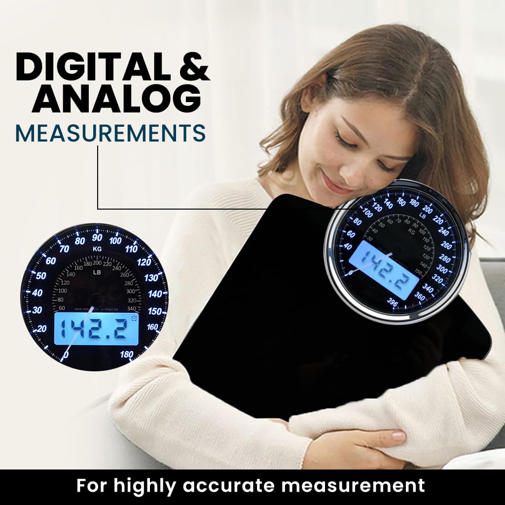EILISON 2-in-1 Digital & Analog Body Weight Scale