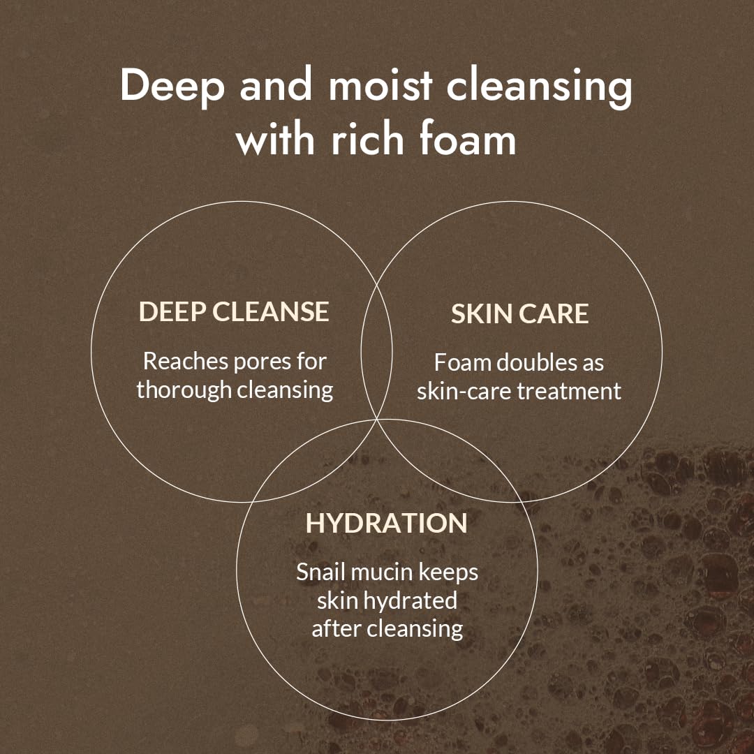 MIZON Snail Repairing Foam Cleanser Face Wash 2 02 fl oz - MIZON Official Product Imagery - 4