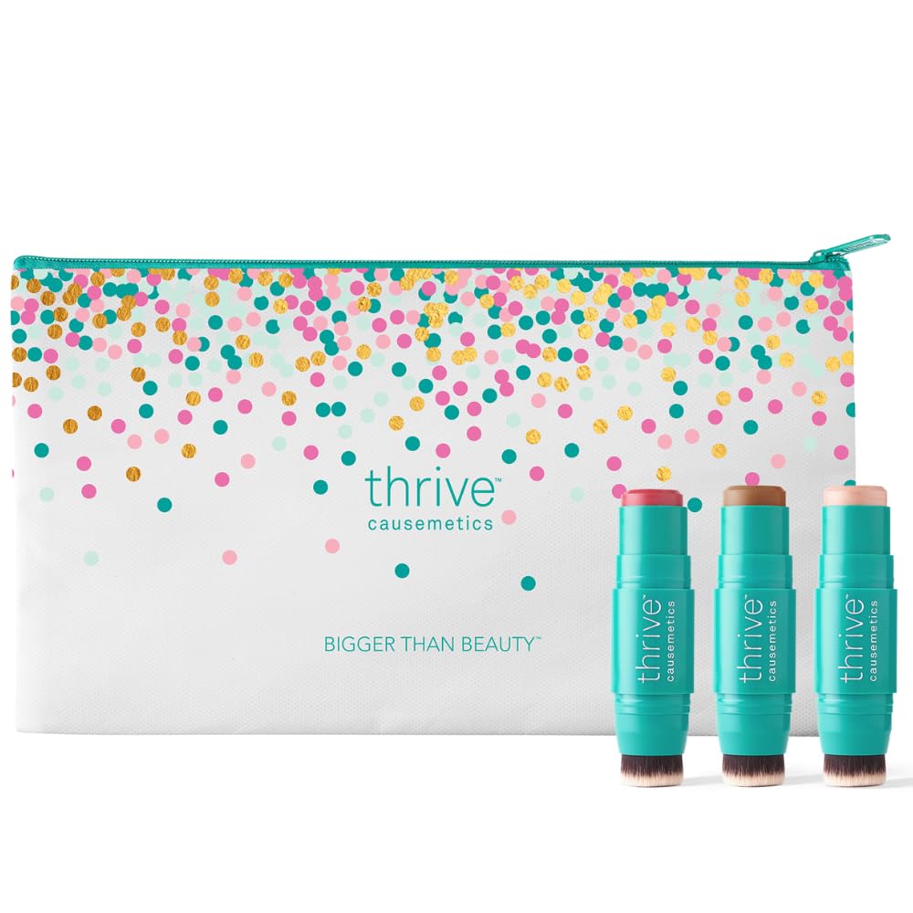 Thrive Causemetics Triple Threat Color Stick Bundle with Bag - Thrive Causemetics Official Imagery - 2