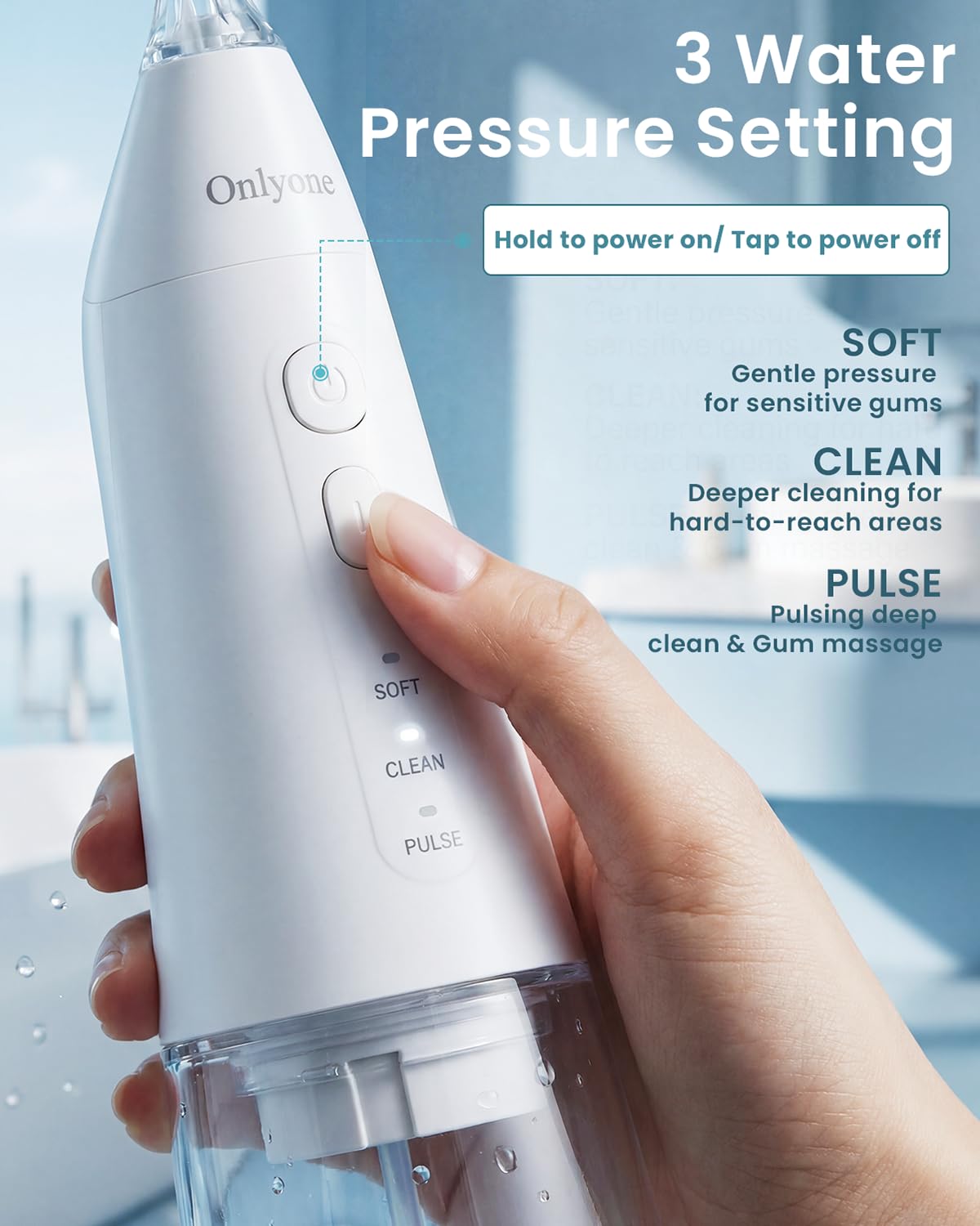 Onlyone Portable Water Flosser with 3 Settings 5 Tips for - Onlyone Official Imagery - 7