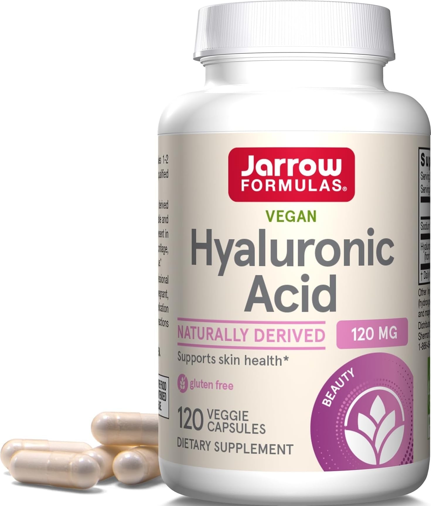 Jarrow Hyaluronic Acid 120 mg Dietary Supplement 120 - Jarrow Formulas Official Imagery - 2
