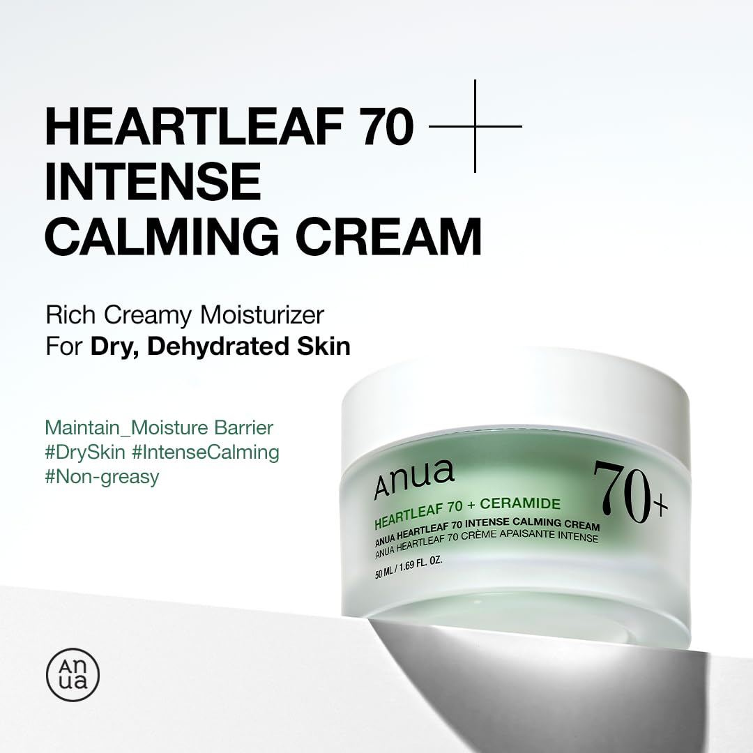 Anua Heartleaf 70 Intense Calming Cream with Ceramide, 1.69 fl.oz - ANUA Official Product View 4