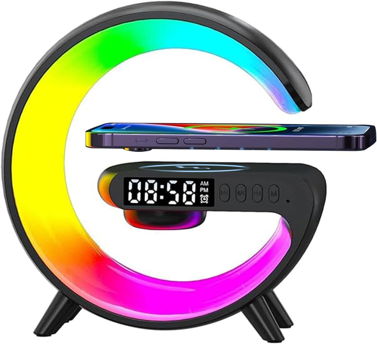 Mini Smart LED Table Lamp 4 in 1 Wireless Charger Wireless - Htoxsdc Official Imagery - 2