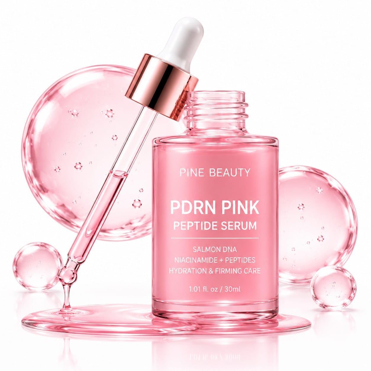 PDRN Pink Peptide Serum with Salmon DNA – Pink Glow Serum with - Product Imagery