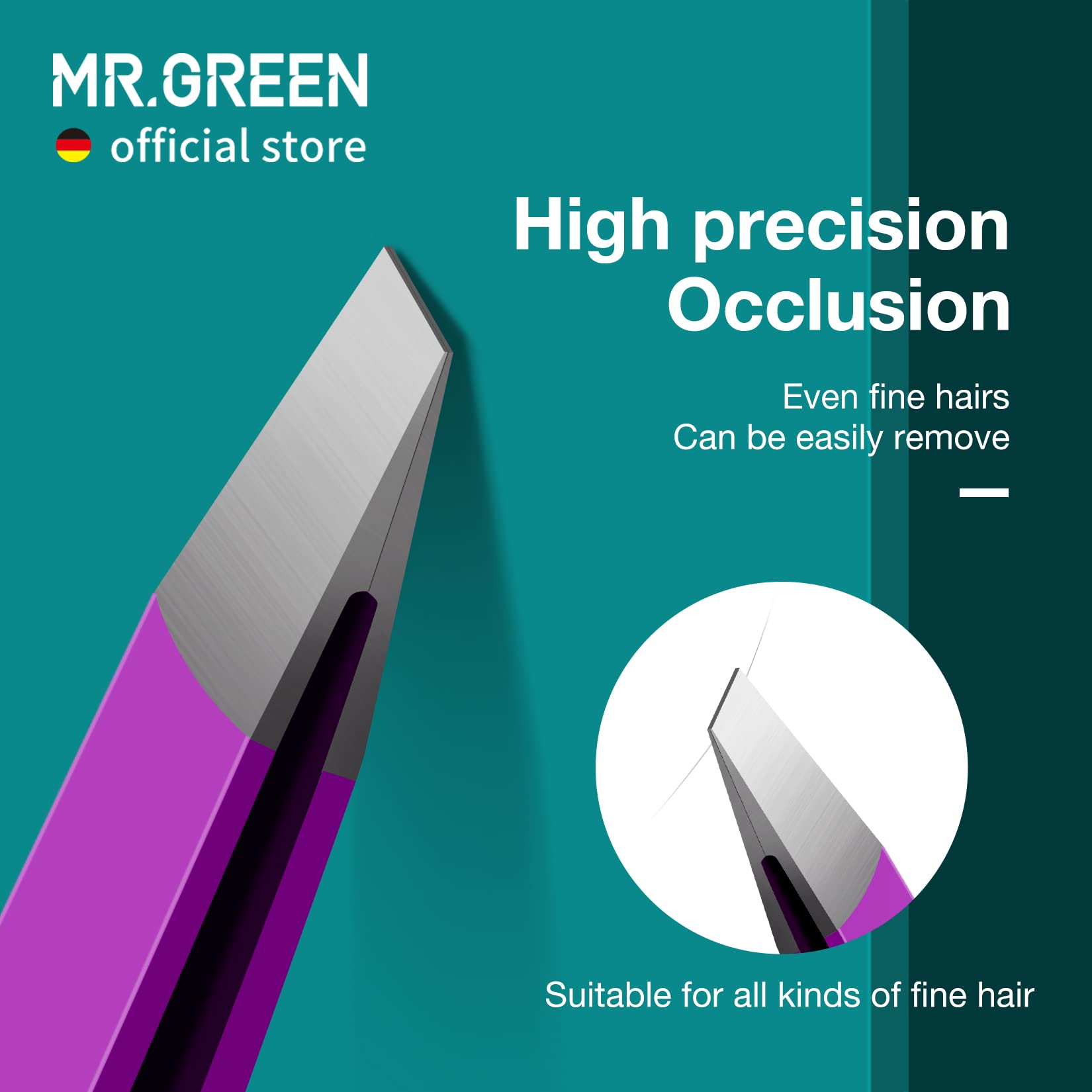 MR GREEN Eyebrows Tweezers Colorful Beauty Fine Hairs Puller - MR.GREEN Official Product Imagery - 4