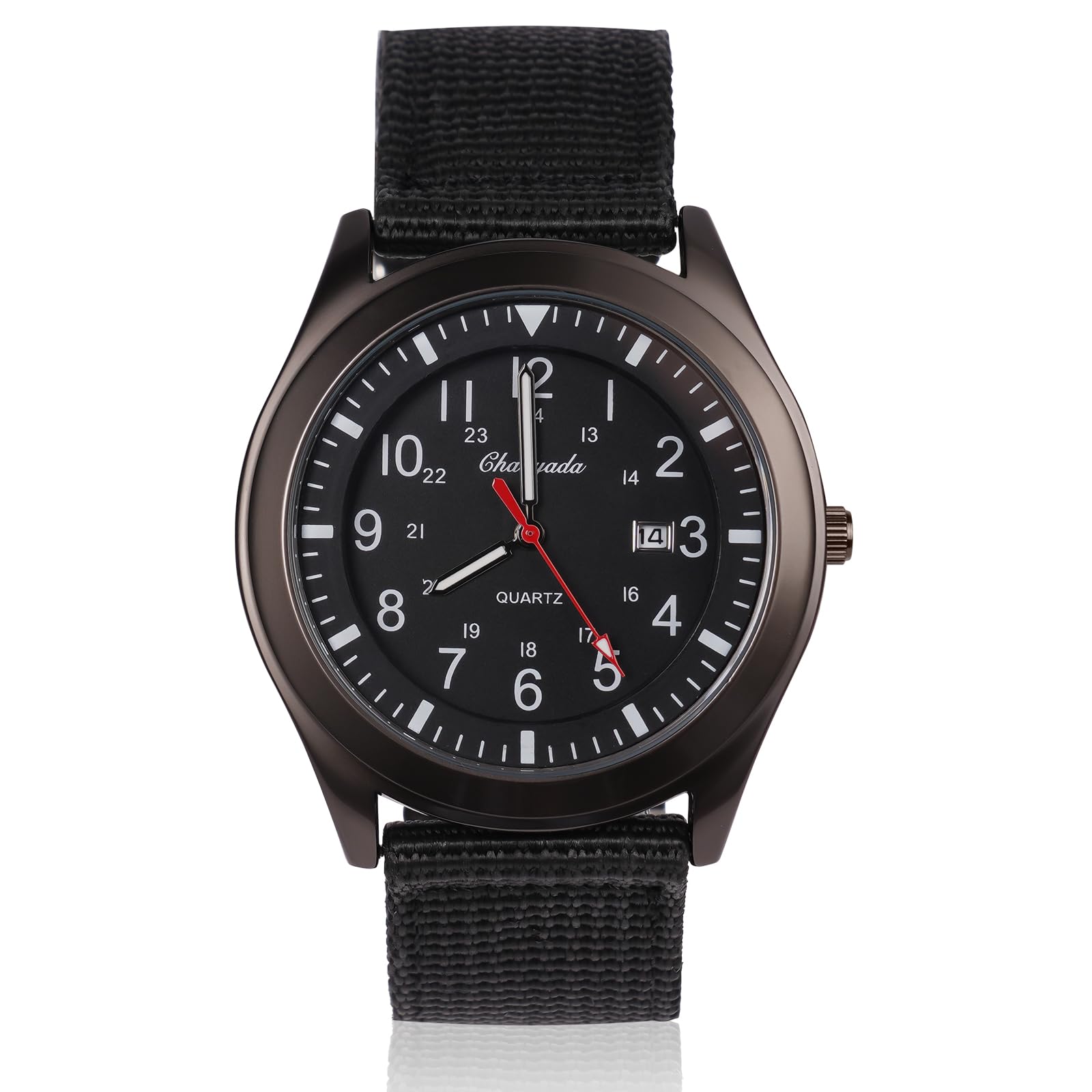 Vicloon Analog Quartz Watch, Military Time Mens Watches with - Product Imagery