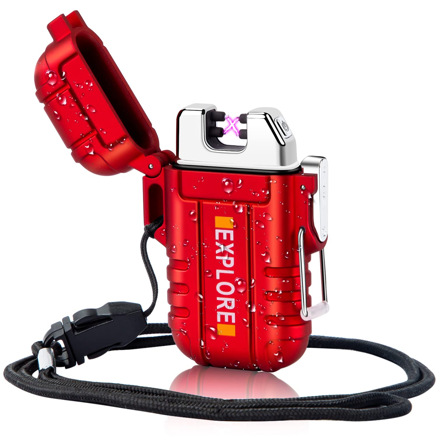 LcFun Electric Dual Arc Lighter Mens Stocking Stuffers Camping Ga by LcFun - Angle View 7