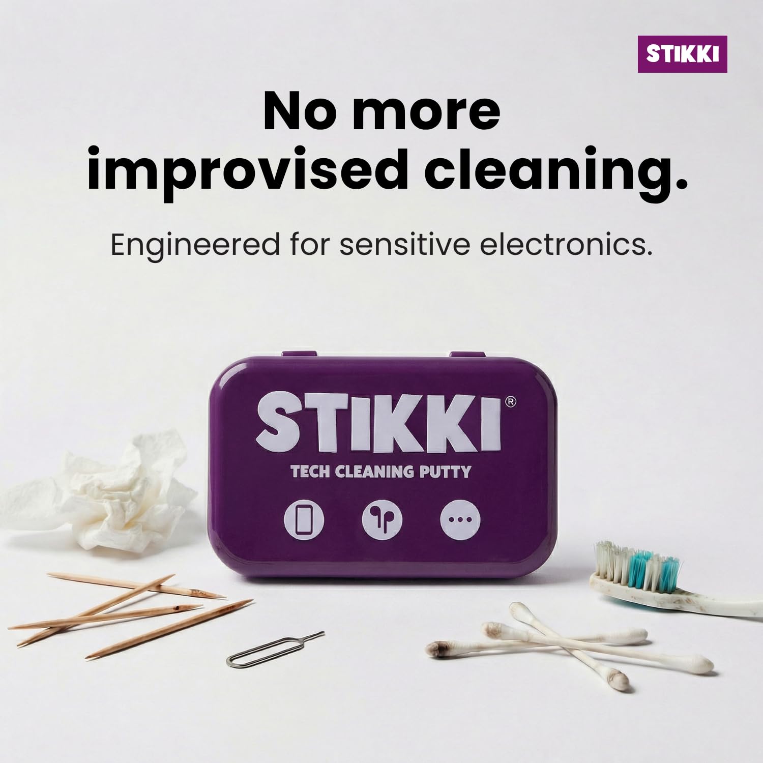 STIKKI Cleaning Putty & Precision Tools - Earbud, Port & Phone Cl by STIKKI - Angle View 5