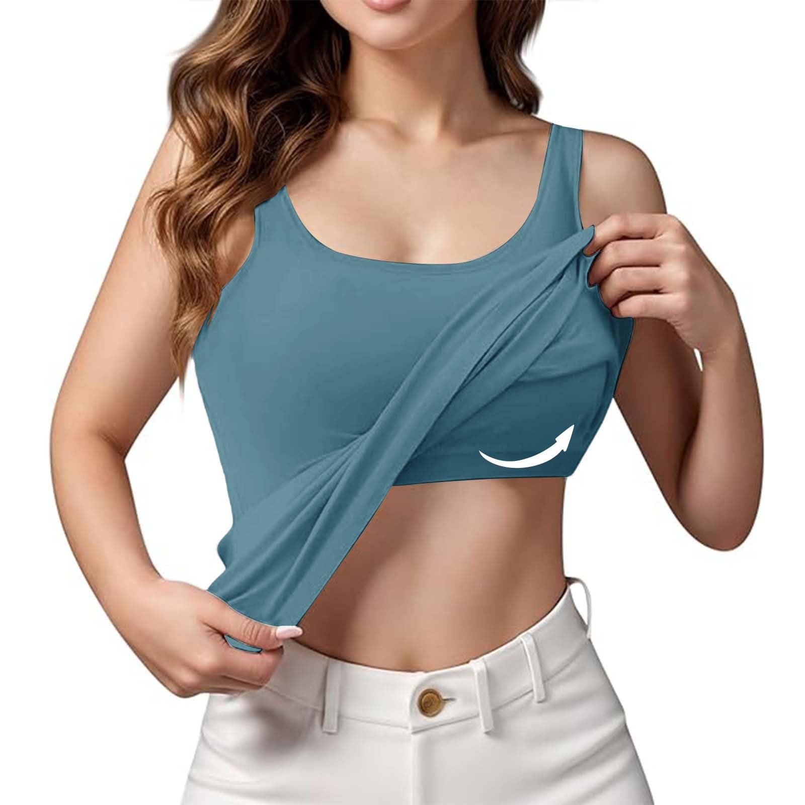 Nantdog Tank Tops with Built in Bras for Women Sports Cute Cami Workou - View 7