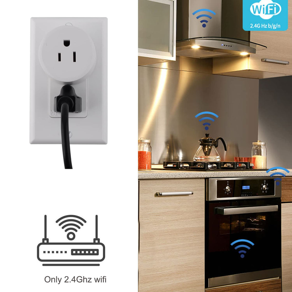 Mini WiFi Smart Plug Outlet Voice Remtoe Control with Alexa - Sparkleiot Official Imagery - 5