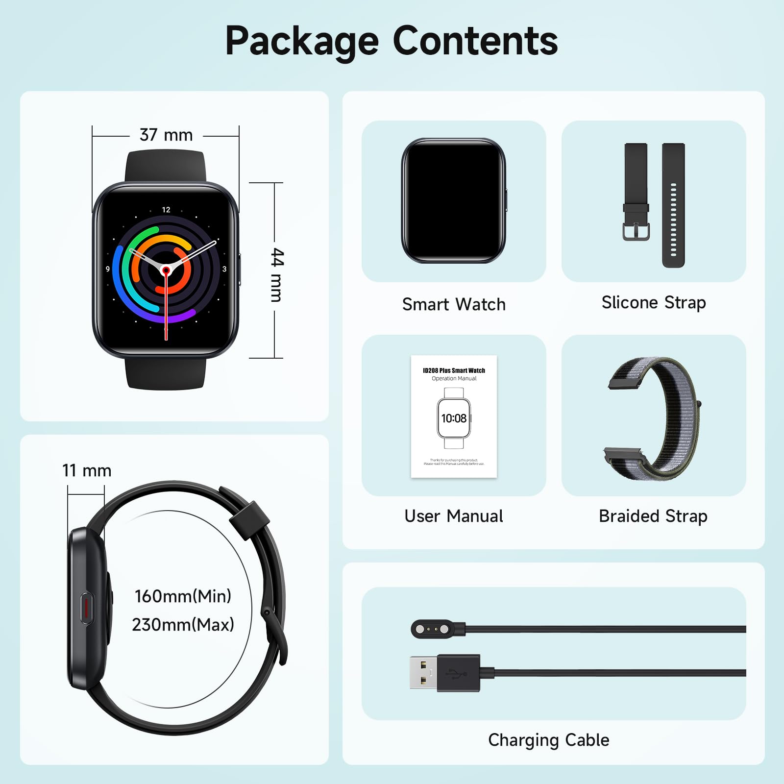 Gydom Smart Watch for Men Women, 1.8" Fitness Tracker for Android & iP - View 8