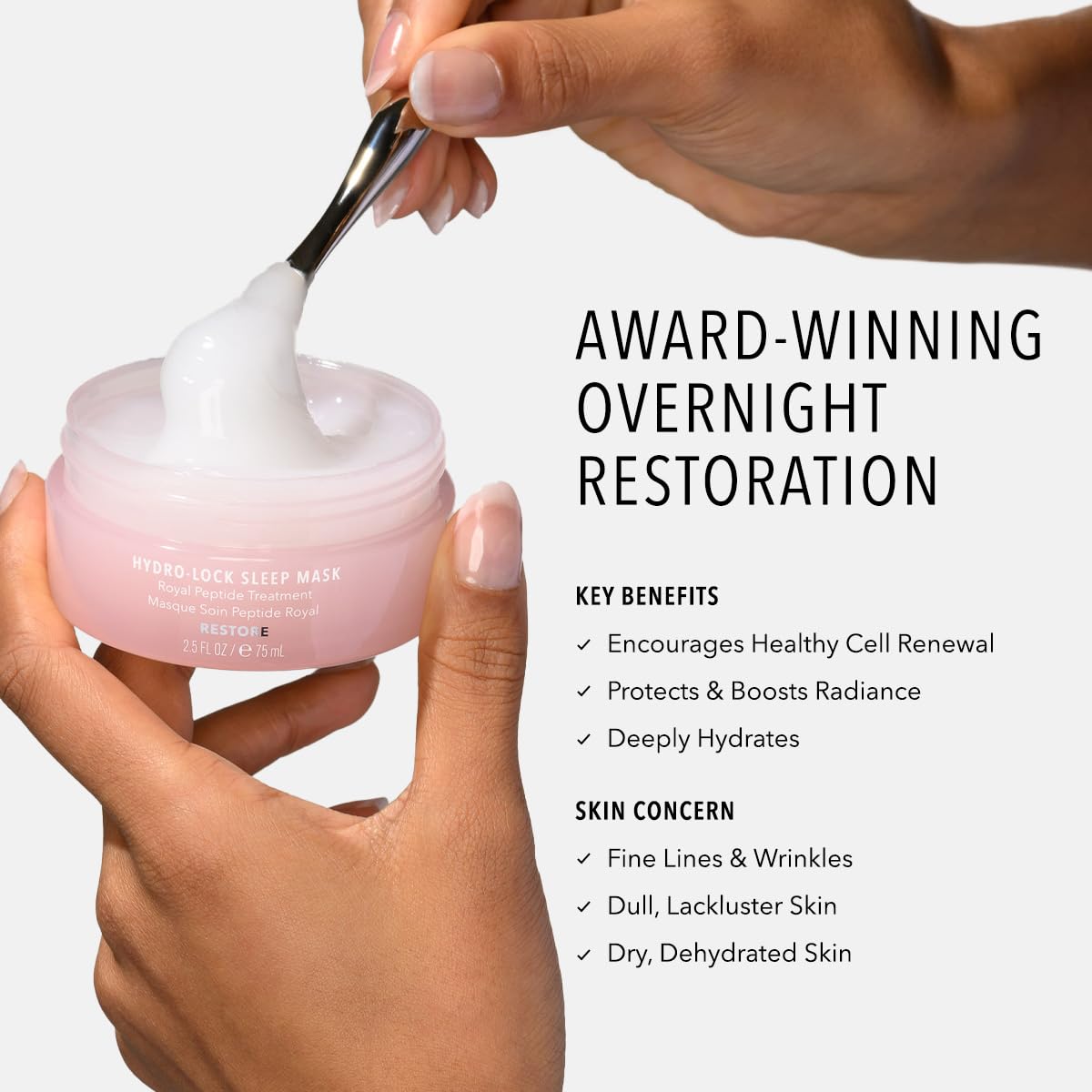 HydroPeptide Hydro Lock Overnight Hydrating Sleep Mask Face - HydroPeptide Official Imagery - 3