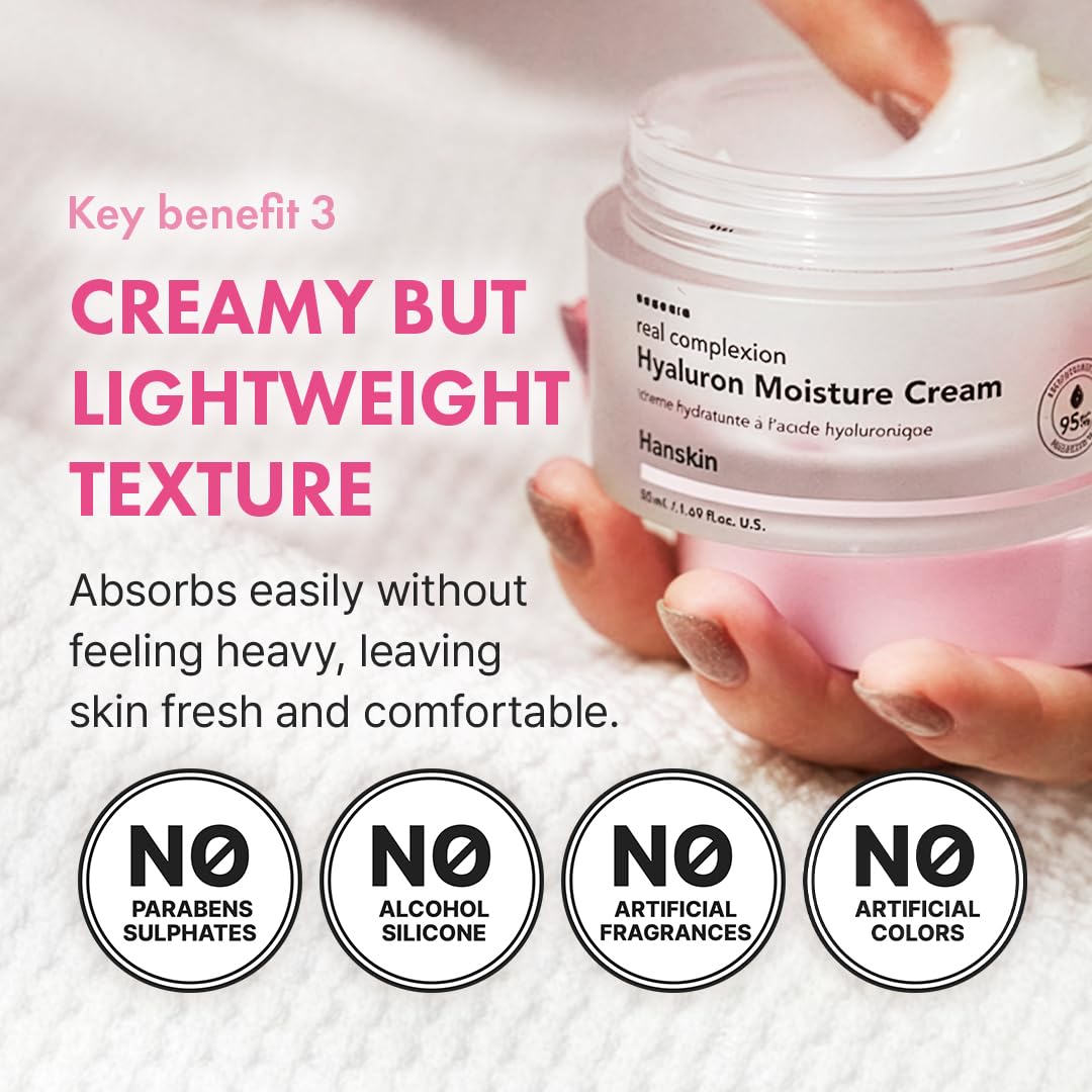 Hanskin Hyaluron Moisture Cream Face Moisturizer for Dry - Hanskin Official Imagery - 7