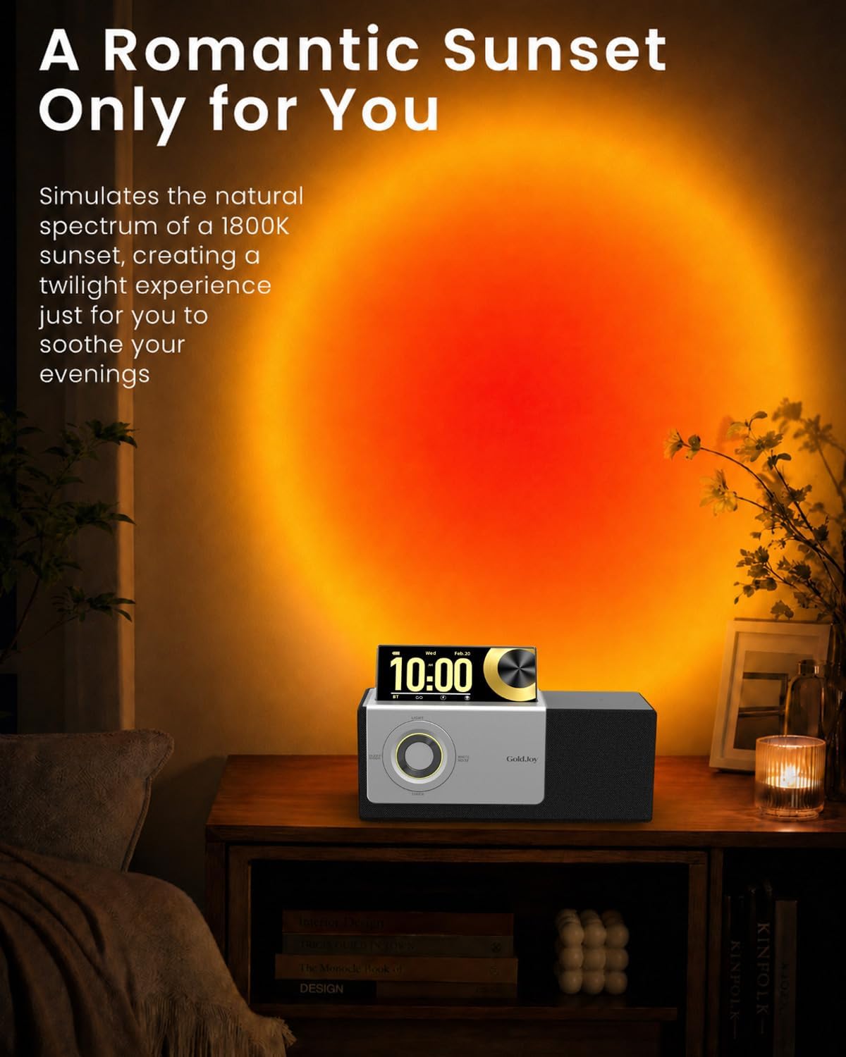 GoldJoy 7 in 1 Bluetooth Speaker Wireless Charging Station for Ho by Goldjoy - Angle View 5