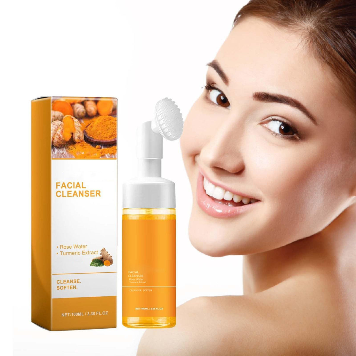 2 Pcs Turmeric Facial Cleanser - EAEVDJ Official Product Imagery - 8