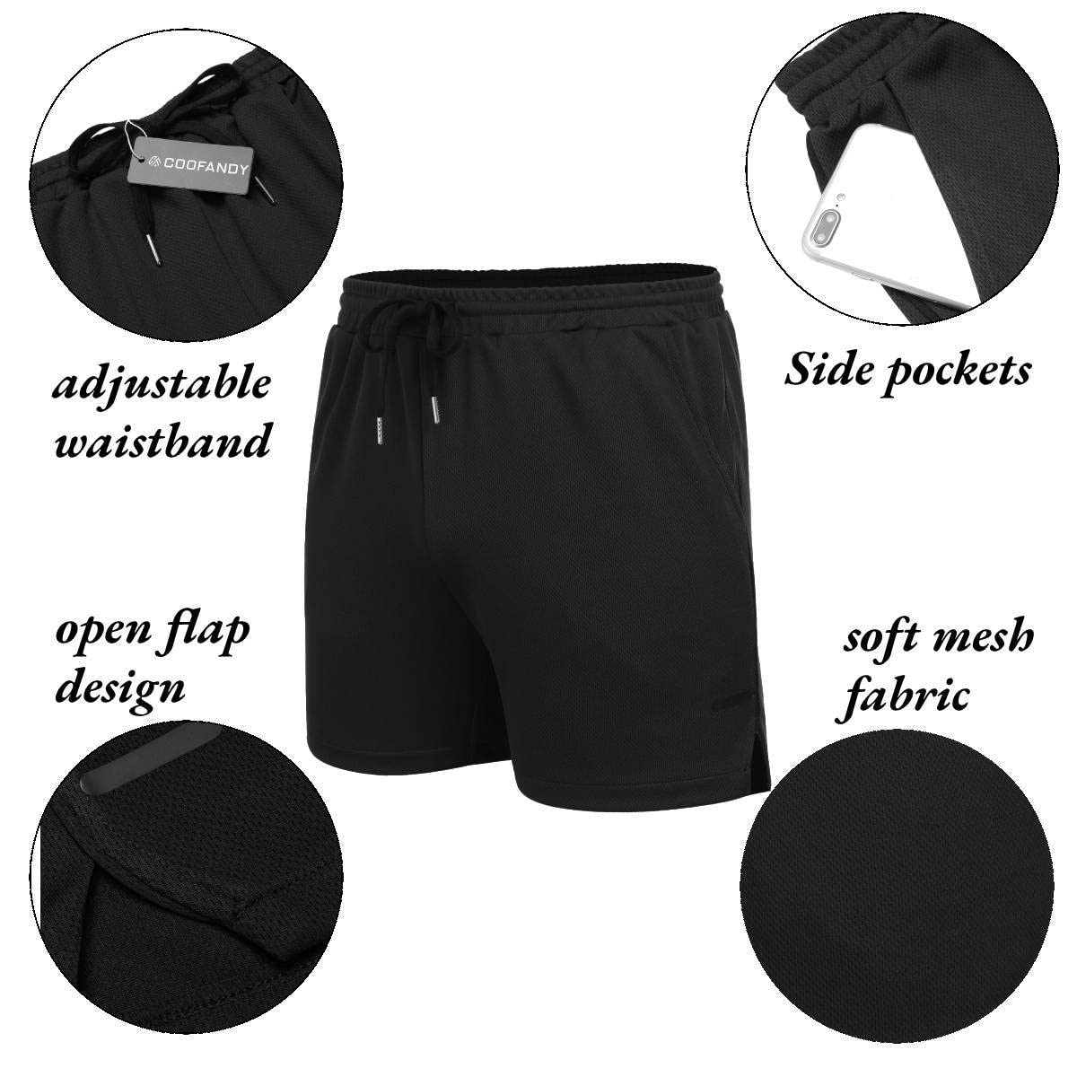 COOFANDY Men s 2 Pack Gym Workout Shorts Athletic 5 Inch - COOFANDY Official Imagery - 6