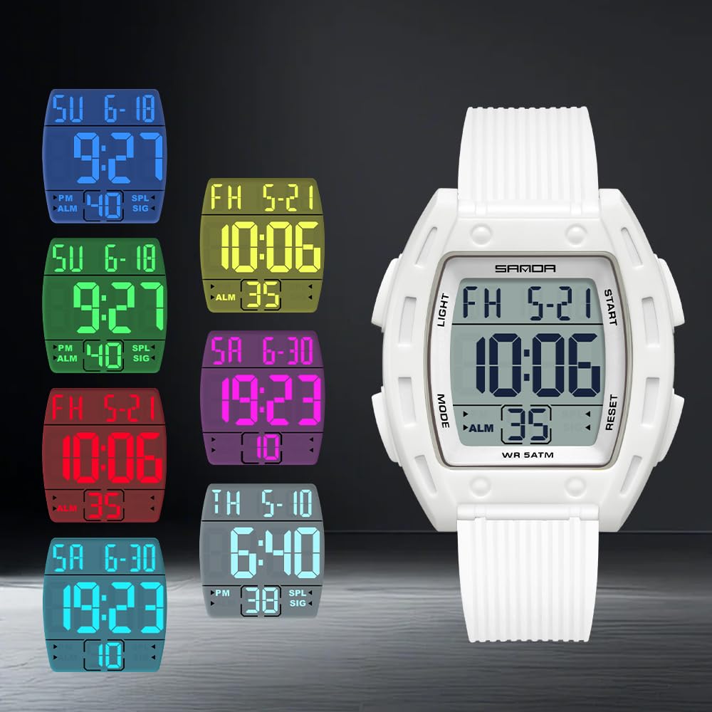 FANMIS Retro Digital Sports Watch Square Watch for Men Women - FANMIS Official Imagery - 2