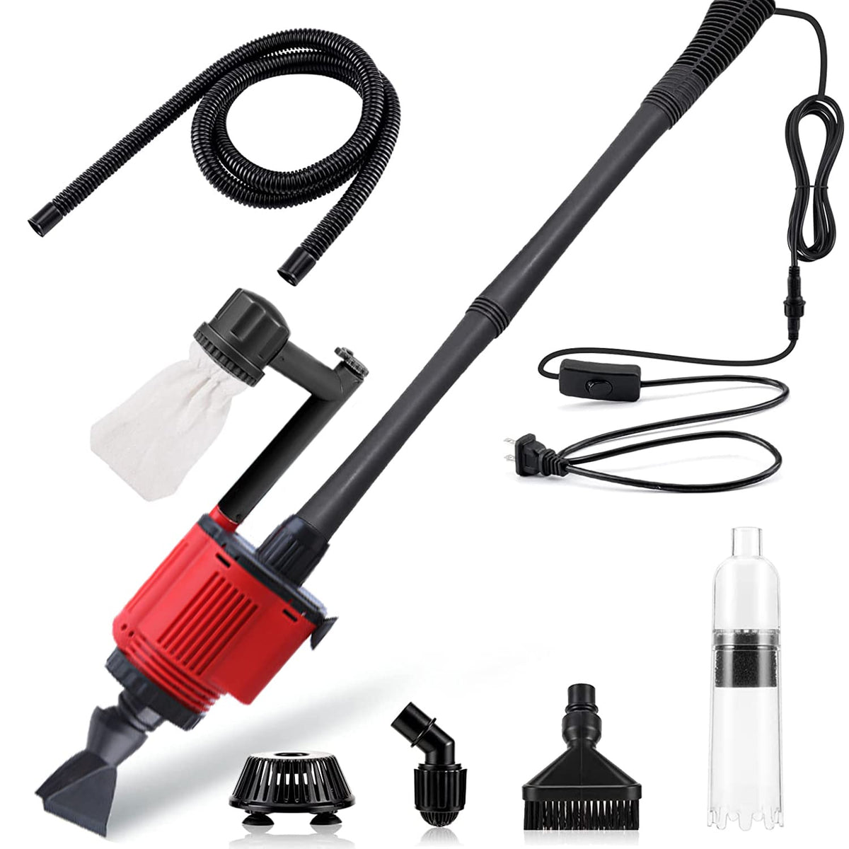 Aquarium Gravel Cleaner Siphon Kit 6 in 1 Automatic Fish - Carzos Official Imagery - 1